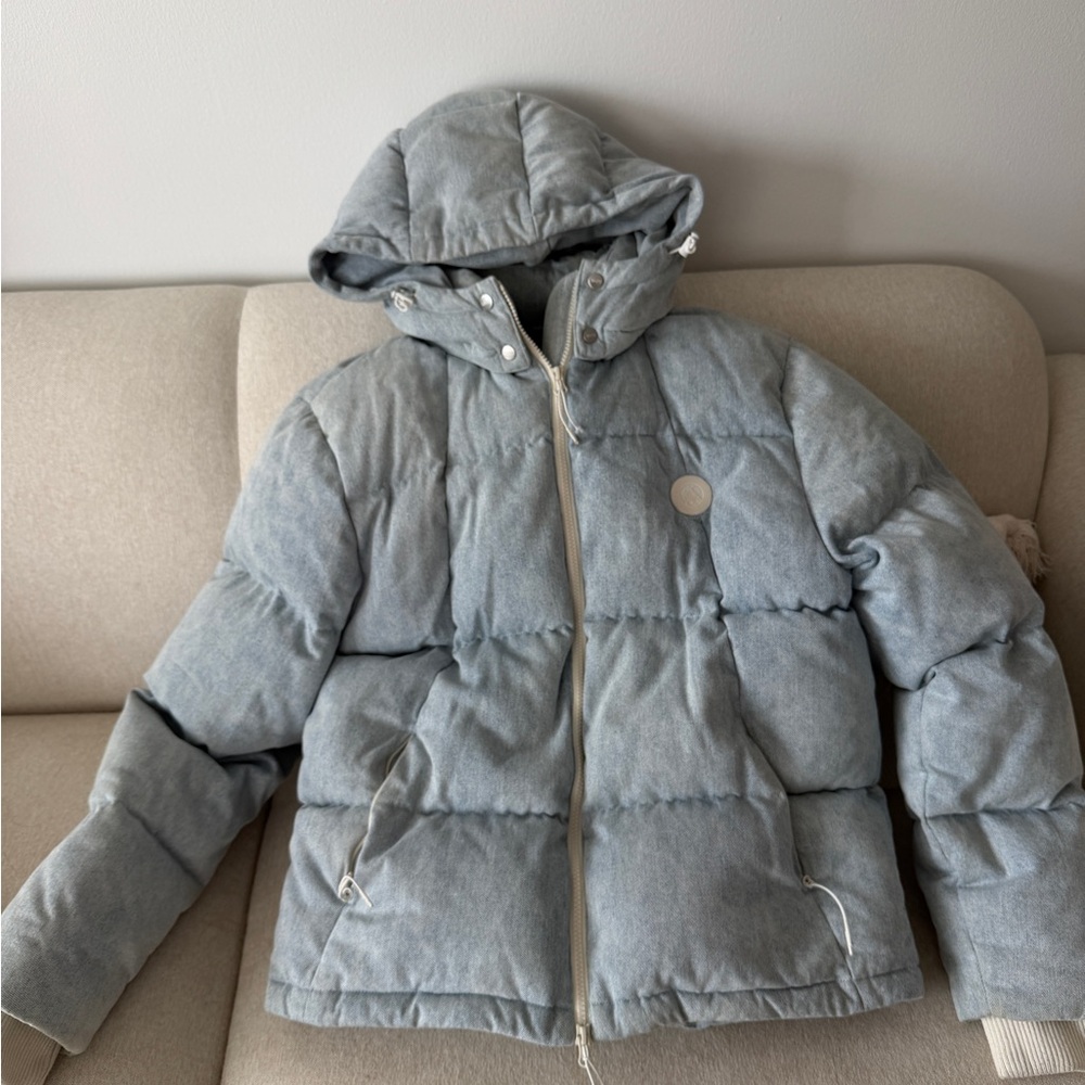 Kith Light Denim Puffer Jacket Size M